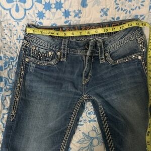 Rock Revival Denim Boot Cut Jeans with Contrast Stitching